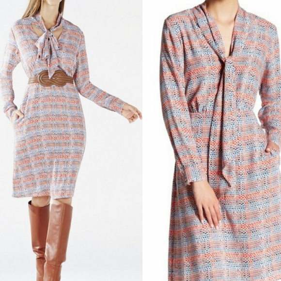 🩷Alicha Tie-Neck Plaid Dress - Picture 3 of 4